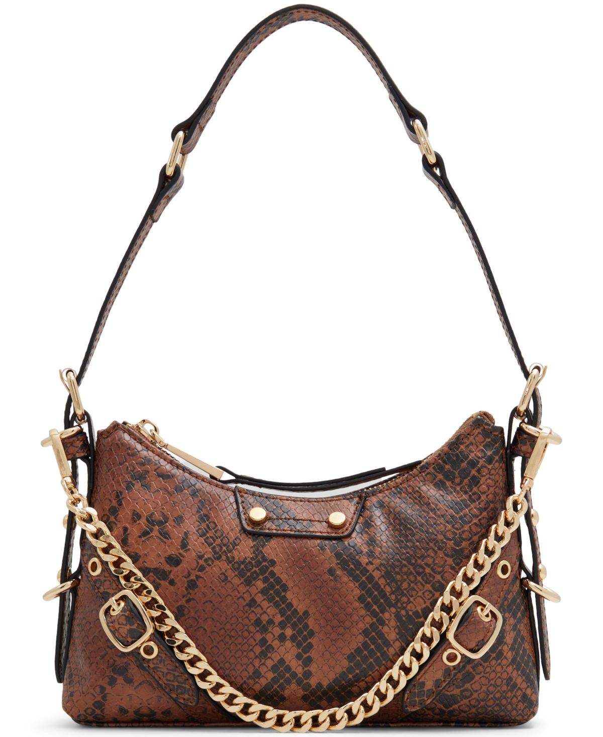 Farelix Synthetic Small Shoulder Bag - Brown Multi