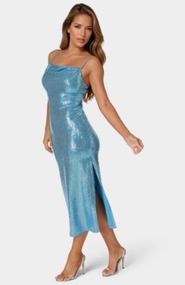 Women's Spaghetti Gown Long Slim Dress