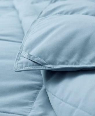 Lightweight White Goose Down Feather Fiber Comforter, California King