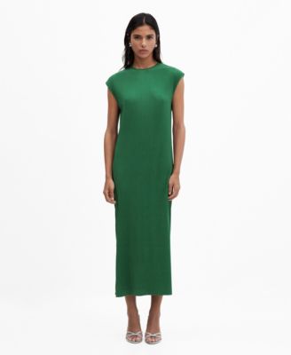 mango pleated long dress Pleated long dress