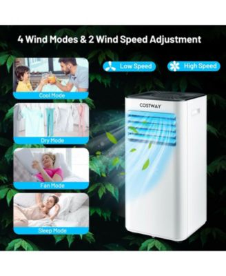 10000 BTU Portable Evaporative Air Cooler Dehumidifier with 24H Timer