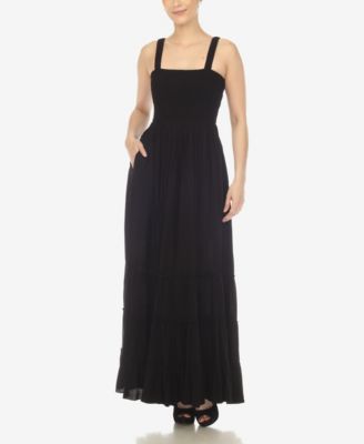 Women's Smocked Ruffle Maxi Dress
