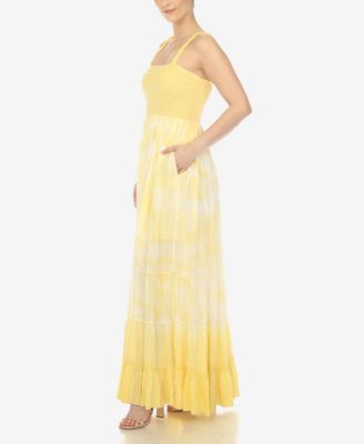 Women's Smocked Ruffle Maxi Dress