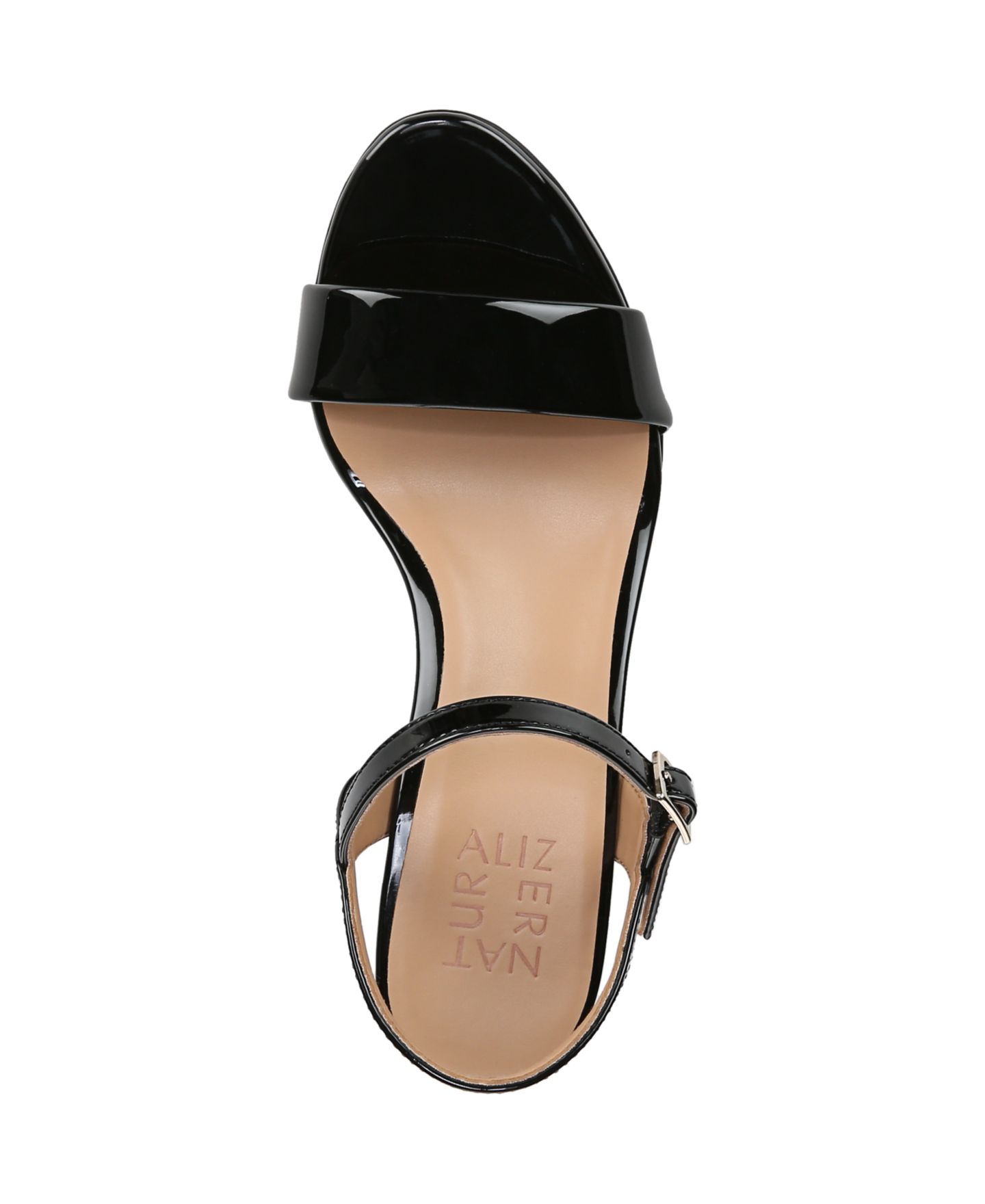 Женские сандалии Naturalizer Bristol Strappy, цвет: Чёрный искусственный лаковый — фото 4