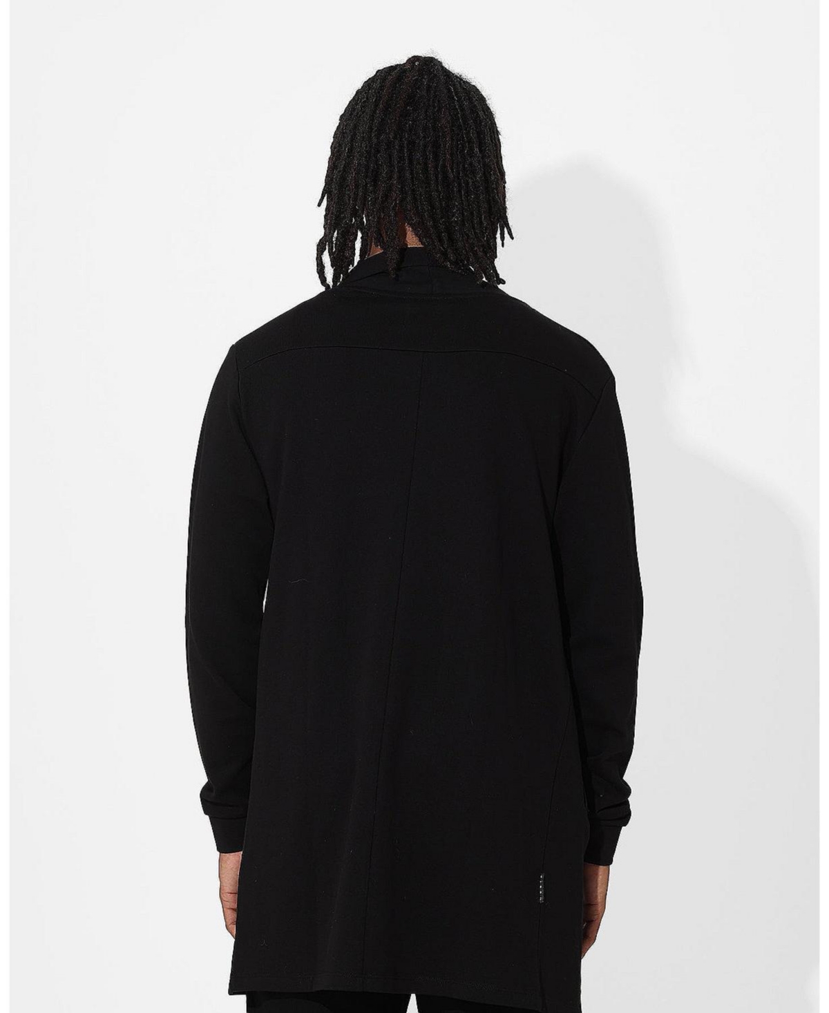 Men's Coffin Party Longline Cardigan Sweater - Black