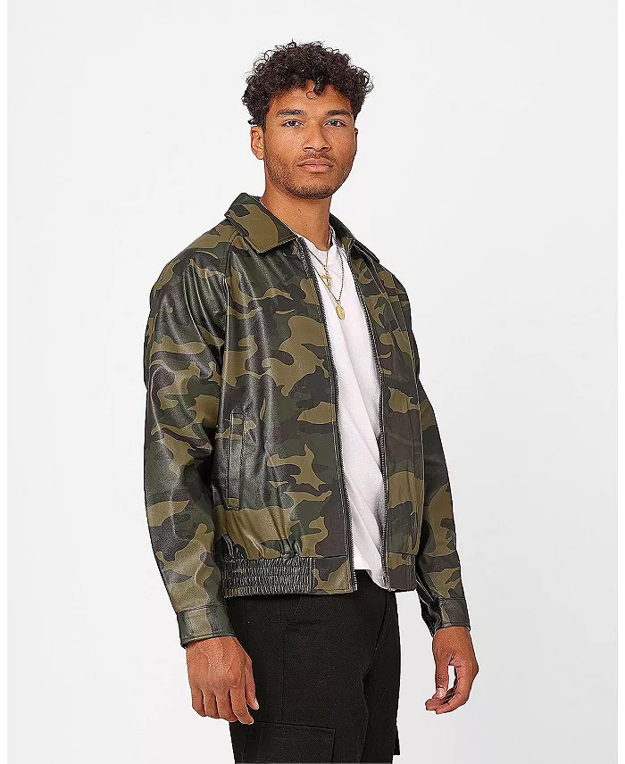 Cillian Camo PU Leather Jacket - thumbnail 5