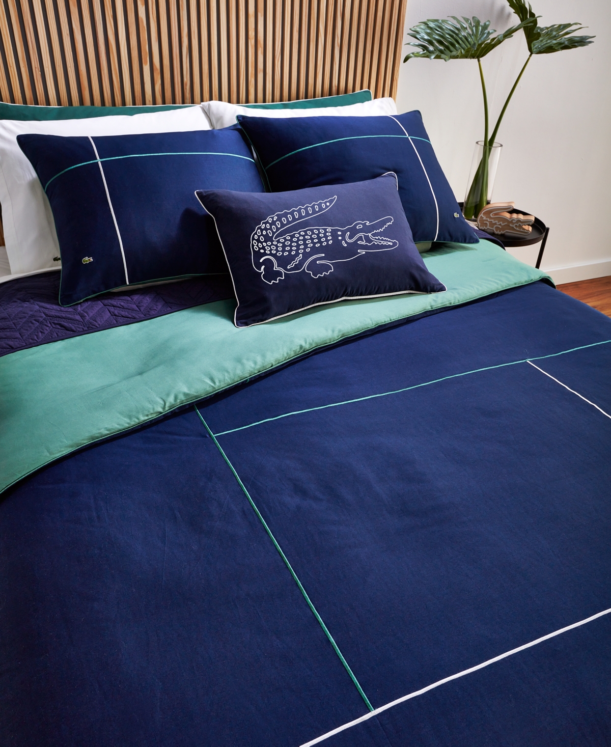 Lacoste Home Court Lines 2-Pc. Comforter Set, Twin