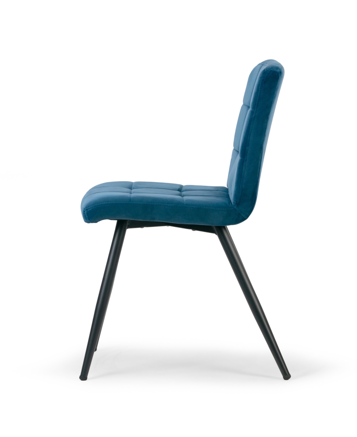 Glamour Home 32.5" Anika Velvet Fabric, Steel Dining Chair, Set Of 2 In Blue