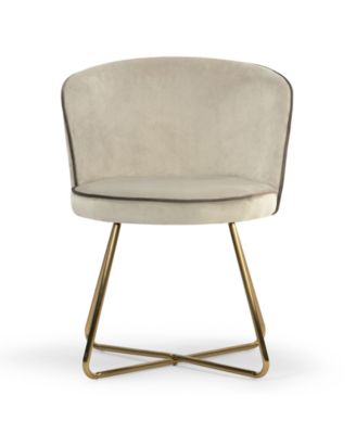 28.5" Anila Velvet, Metal Dining Chair, Set of 2