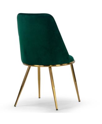 34" Anzu Fabric, Metal Dining Chair, Set of 2