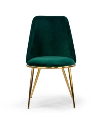 34" Anzu Fabric, Metal Dining Chair, Set of 2