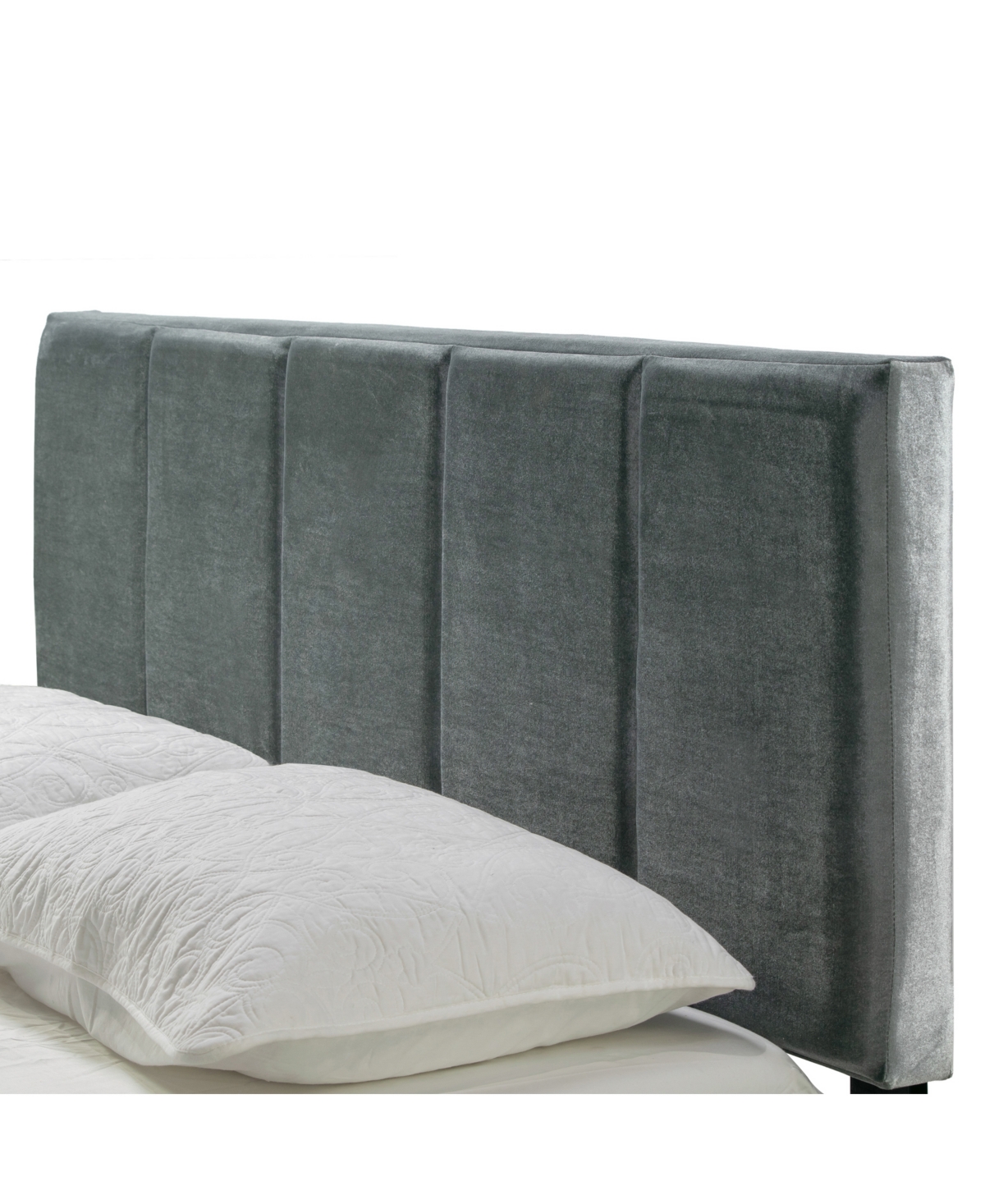 Glamour Home 46.5" Arty Polyester, Rubberwood Twin Bed In Grey