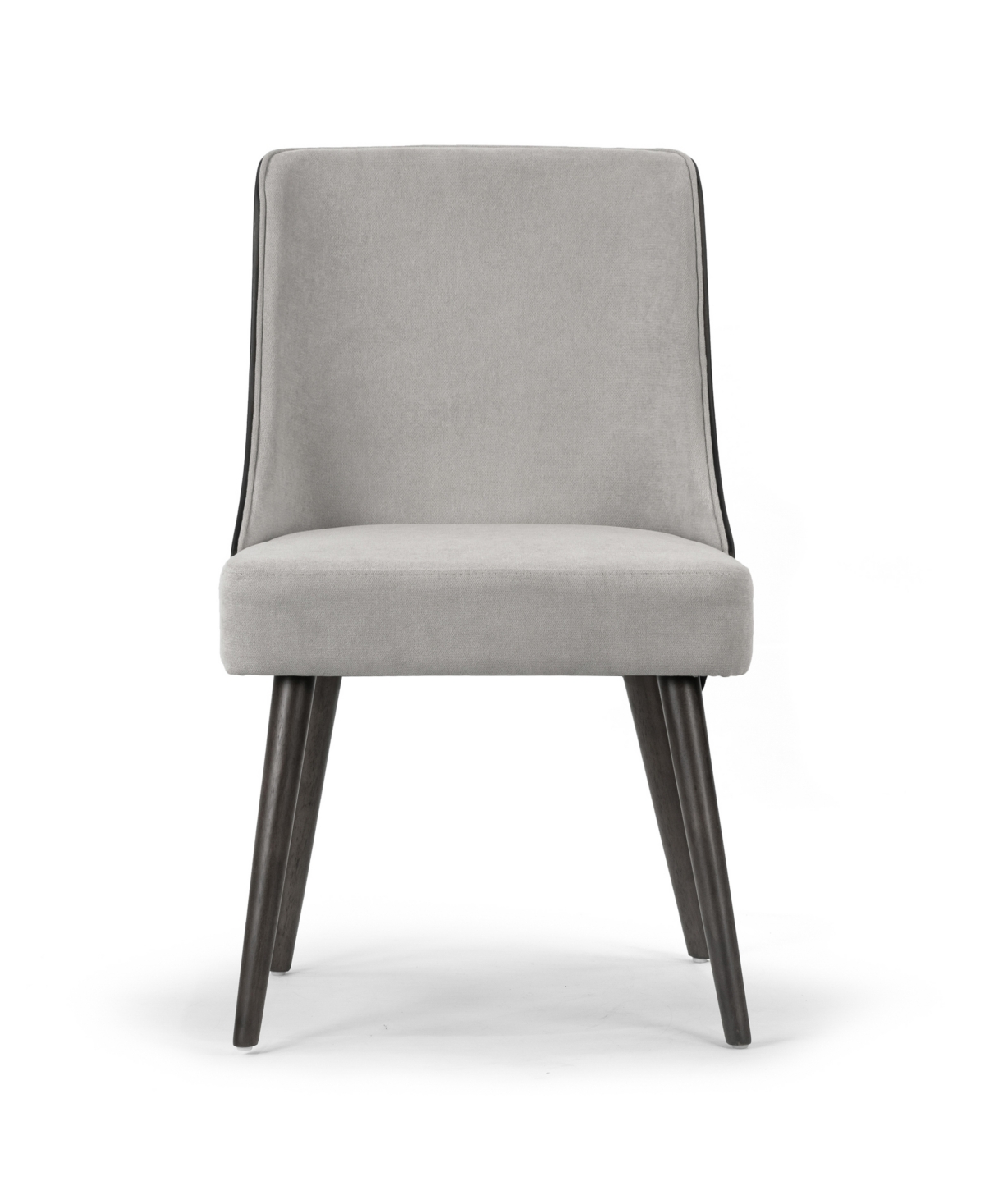 Glamour Home 33.86" Asma Rubberwood, Fabric Dining Chair, Set Of 2 In Grey