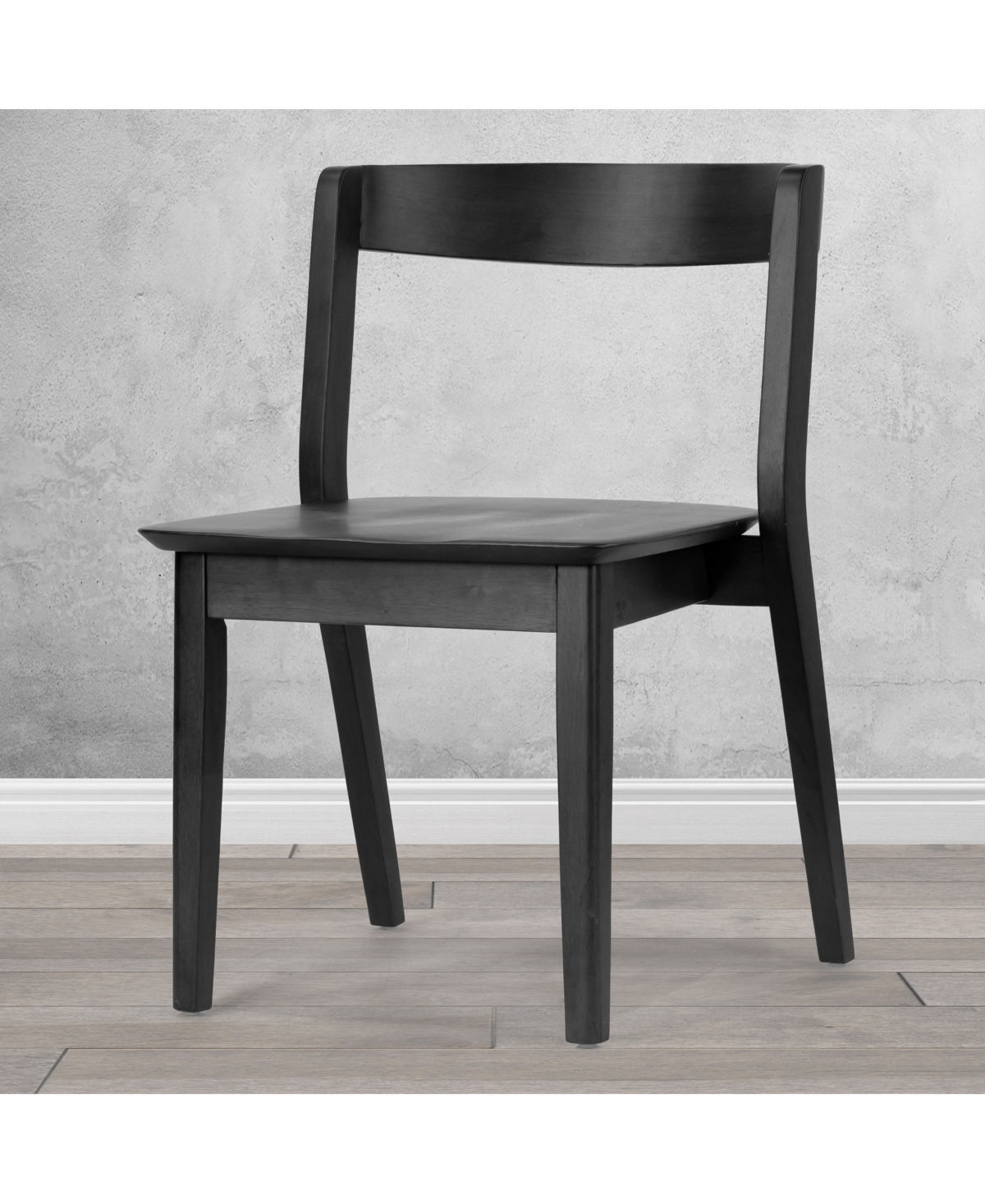 Glamour Home 29.53" Astor Rubberwood Dining Chair, Set Of 2 In Black