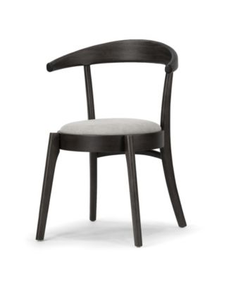 29.92" Audra Rubberwood, Fabric Dining Chair, Set of 2