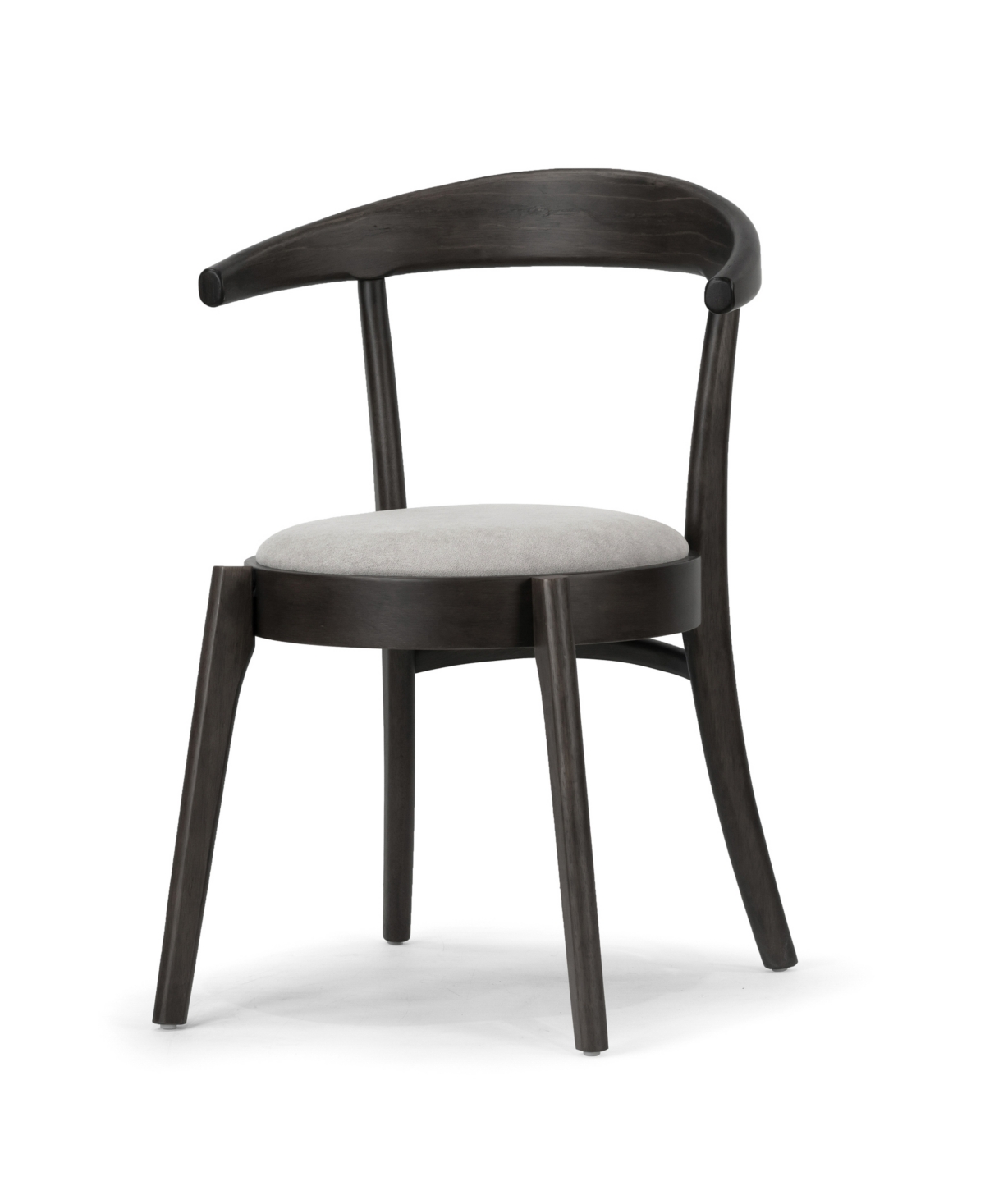 Glamour Home 29.92" Audra Rubberwood, Fabric Dining Chair, Set Of 2 In Grey