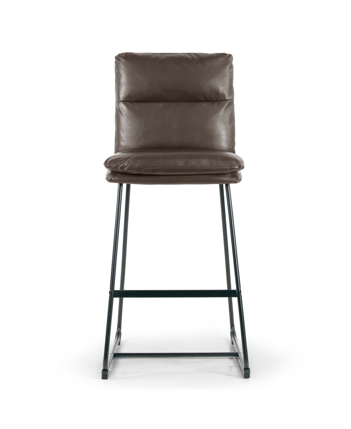 Glamour Home 30" Aulani Iron, Polyester Barstool, Set Of 2 In Dark Brown