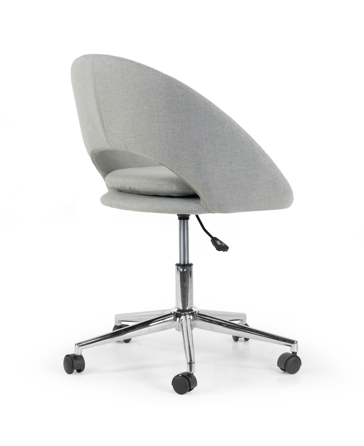 Shop Glamour Home 34.75" Aura Fabric, Metal Task Chair In Grey