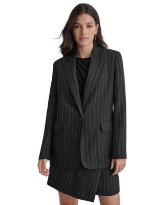 DKNY - Women's Striped One Button Blazer