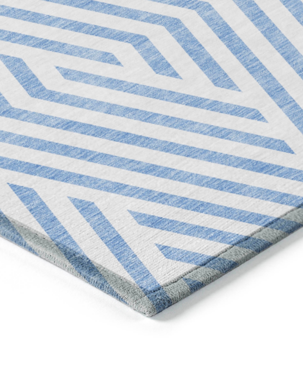Shop Addison Chantille Machine Washable Acn550 8'x8' Round Area Rug In Denim