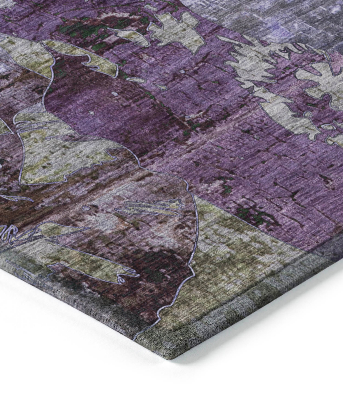 Addison Chantille Machine Washable Acn555 2'3x7'6 Runner Area Rug In Purple