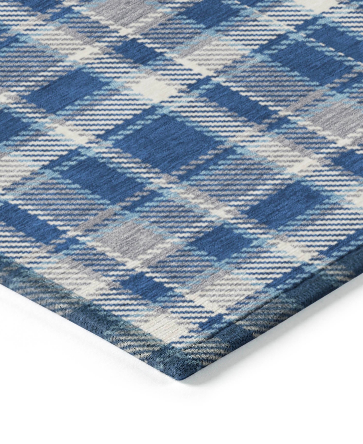 Addison Chantille Machine Washable Acn563 8'x8' Round Area Rug In Navy