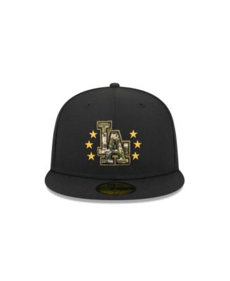 Men's Black Los Angeles Dodgers 2024 Armed Forces Day On-Field 59FIFTY Fitted Hat