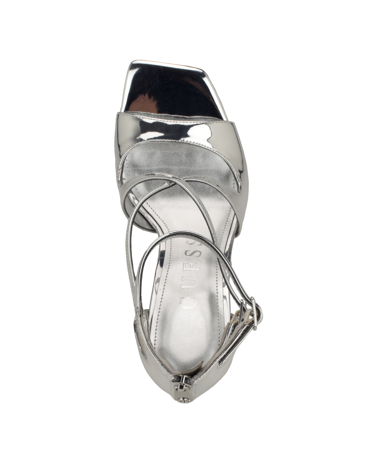 Guess Women's Sella Open Toe Cross Strap Single Sole Heels