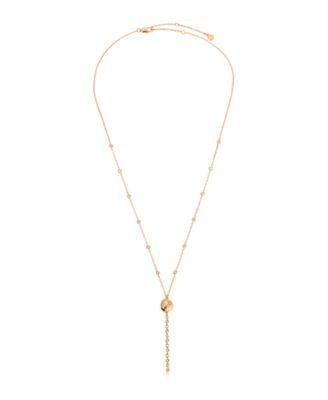 Polished Pebble Crystal Chain Lariat