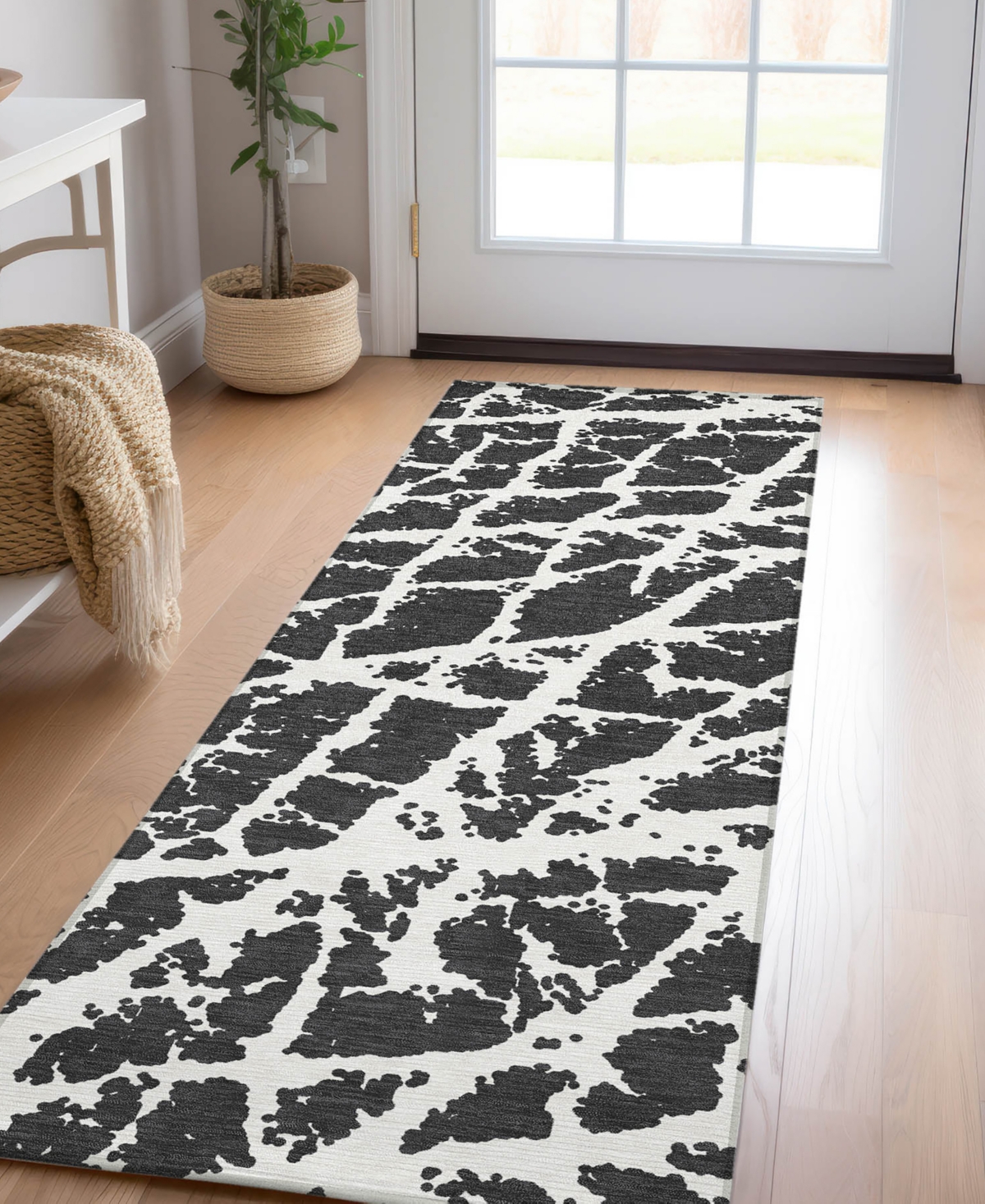 Addison Chantille Machine Washable Acn501 2'3x7'6 Runner Area Rug In Black