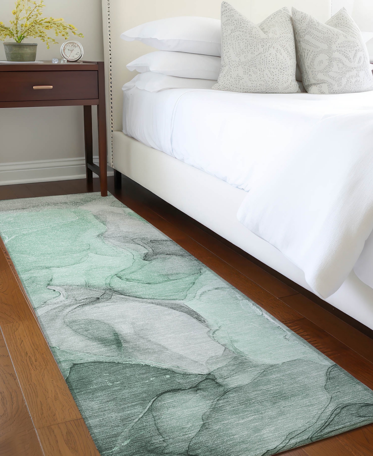 Addison Chantille Machine Washable Acn504 2'3x7'6 Runner Area Rug In Green