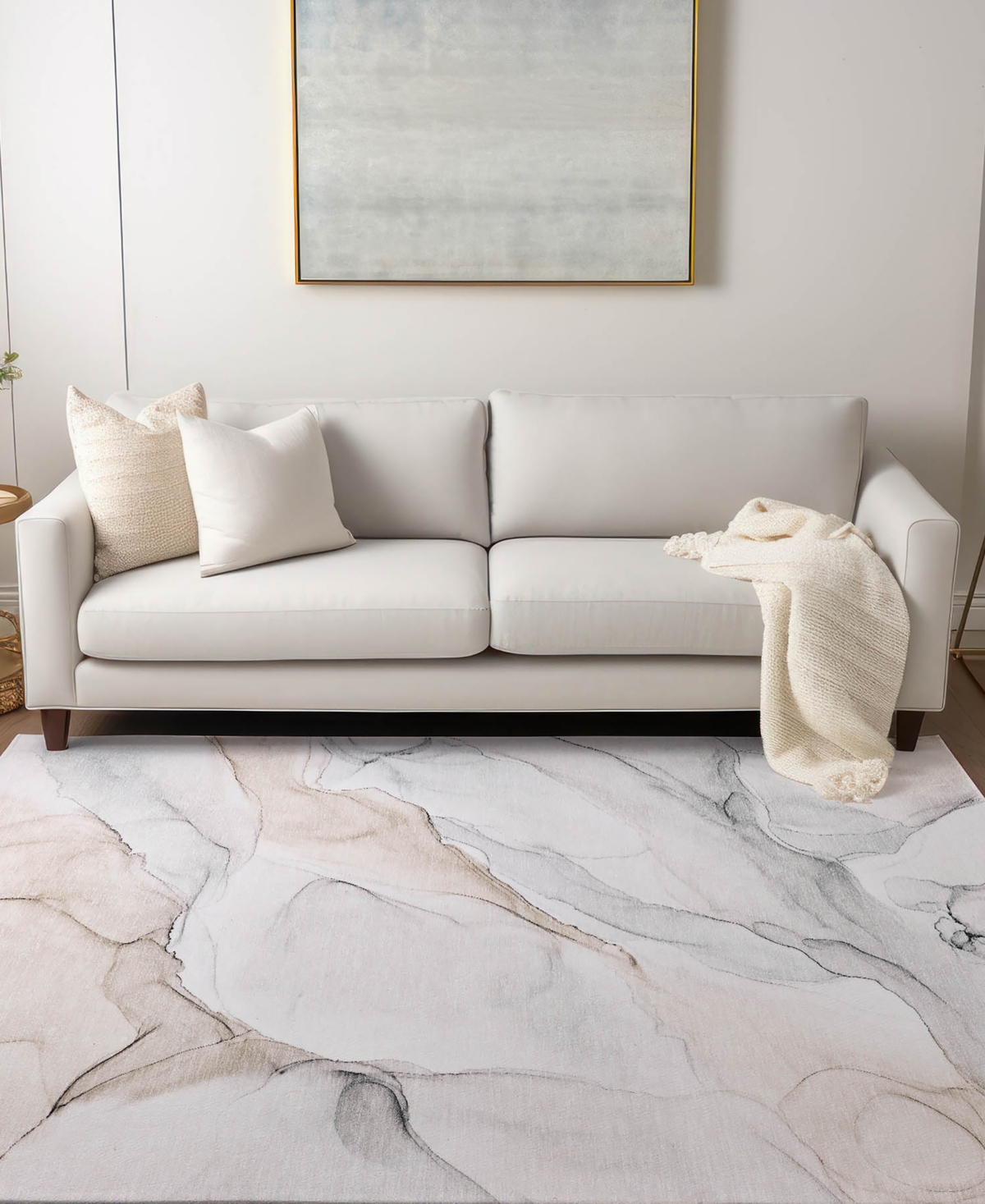 Addison Chantille Machine Washable Acn515 9'x12' Area Rug In Ivory