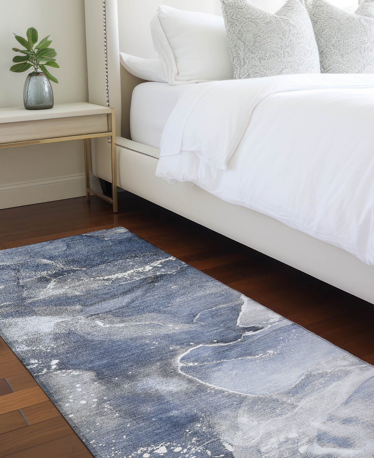 Addison Chantille Machine Washable Acn518 2'3x7'6 Runner Area Rug In Navy