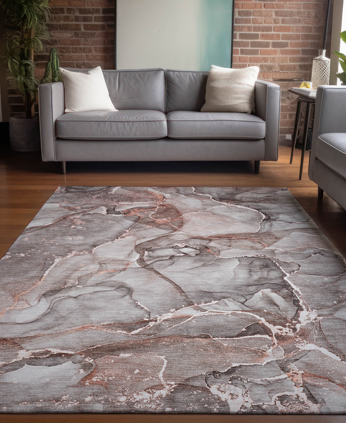 Addison Chantille Machine Washable Acn519 8'x10' Area Rug In Gray