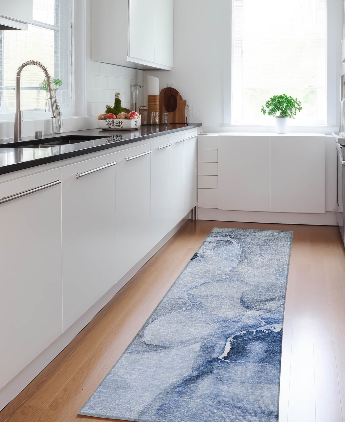 Addison Chantille Machine Washable Acn521 2'3x7'6 Runner Area Rug In Blue