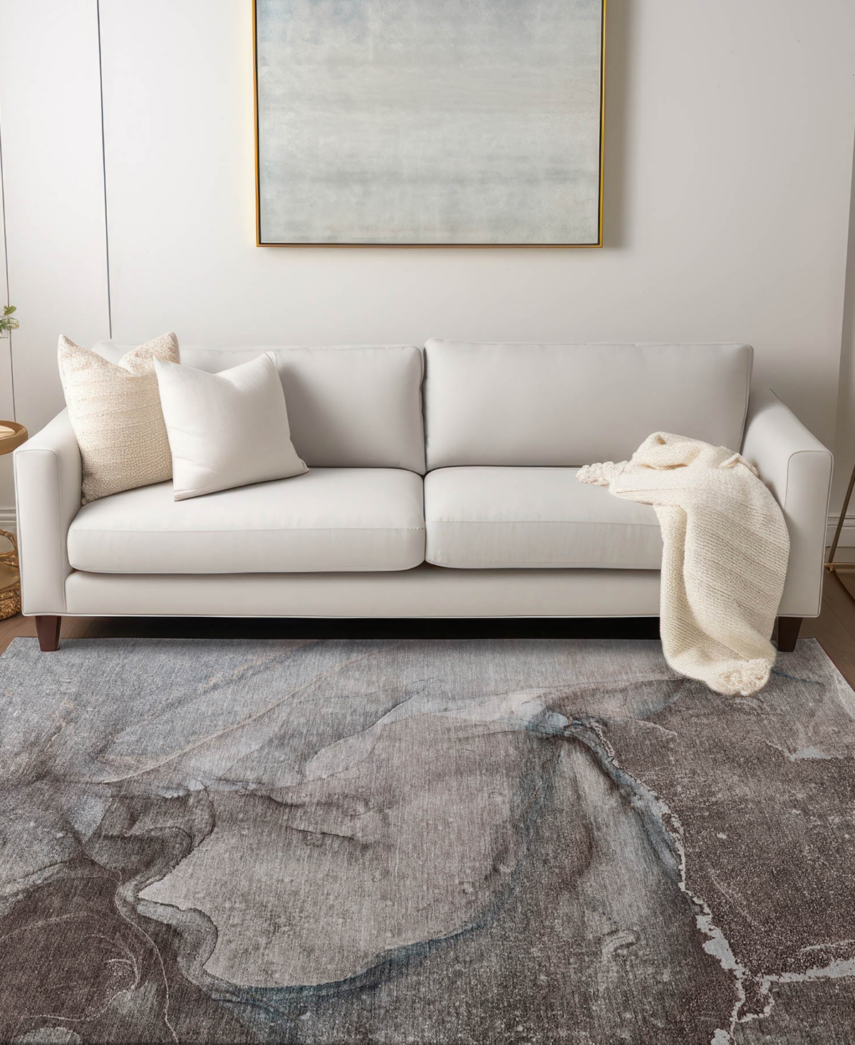 Addison Chantille Machine Washable Acn524 8'x10' Area Rug In Taupe