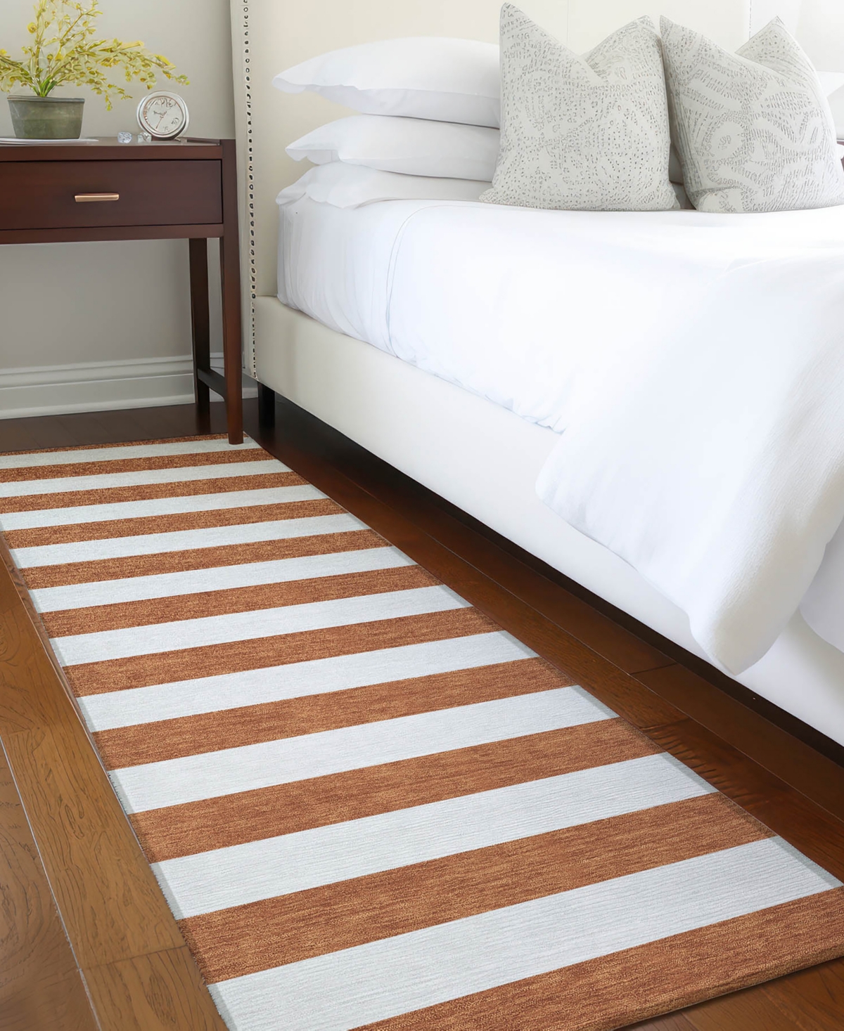 Addison Chantille Machine Washable Acn528 2'3x7'6 Runner Area Rug In Paprika