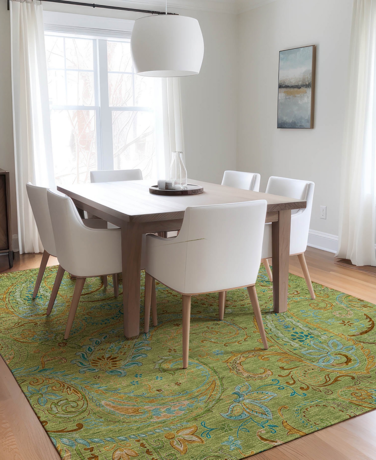 Shop Addison Chantille Machine Washable Acn533 3'x5' Area Rug In Lime