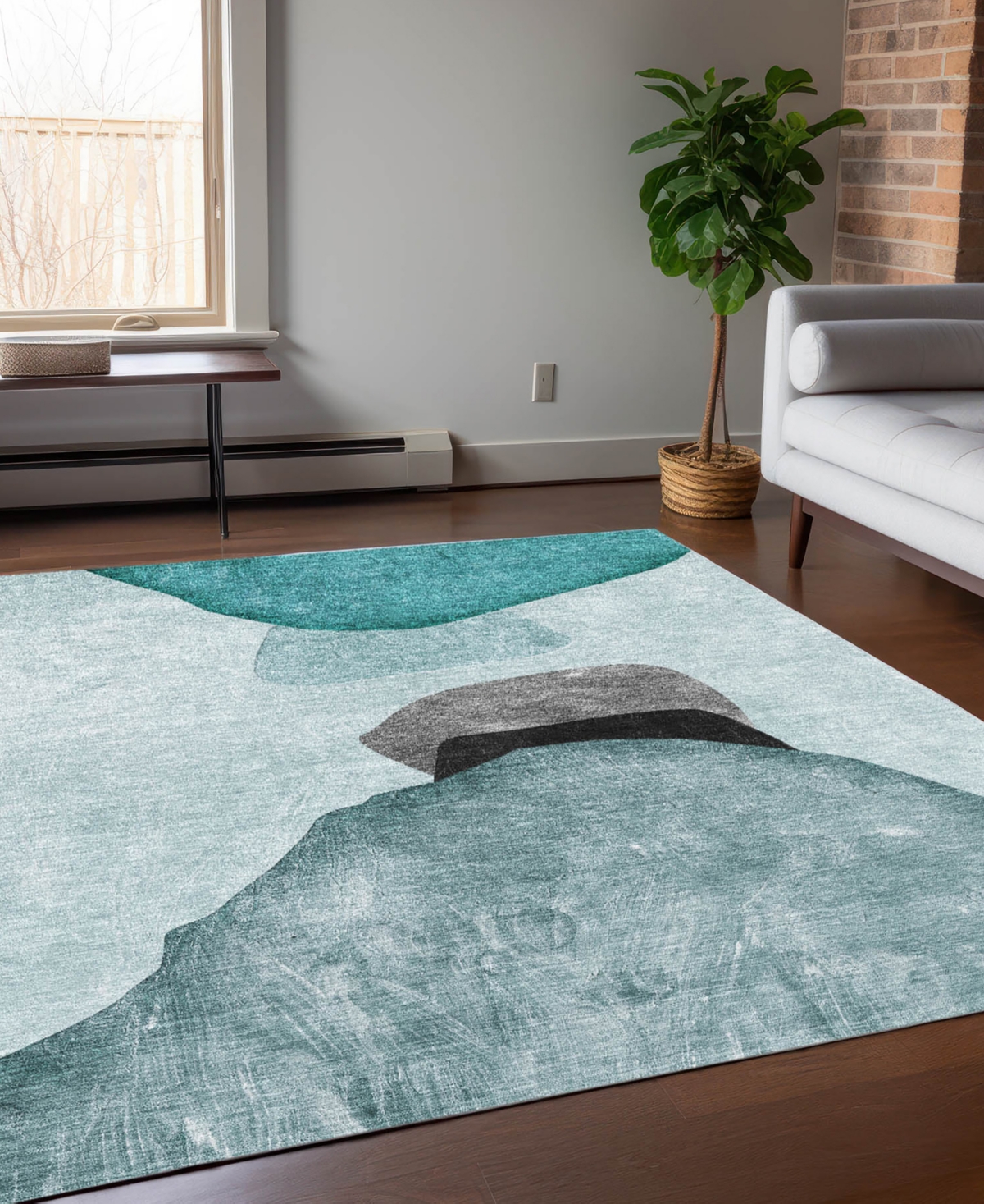 Addison Chantille Machine Washable Acn547 8'x10' Area Rug In Ocean