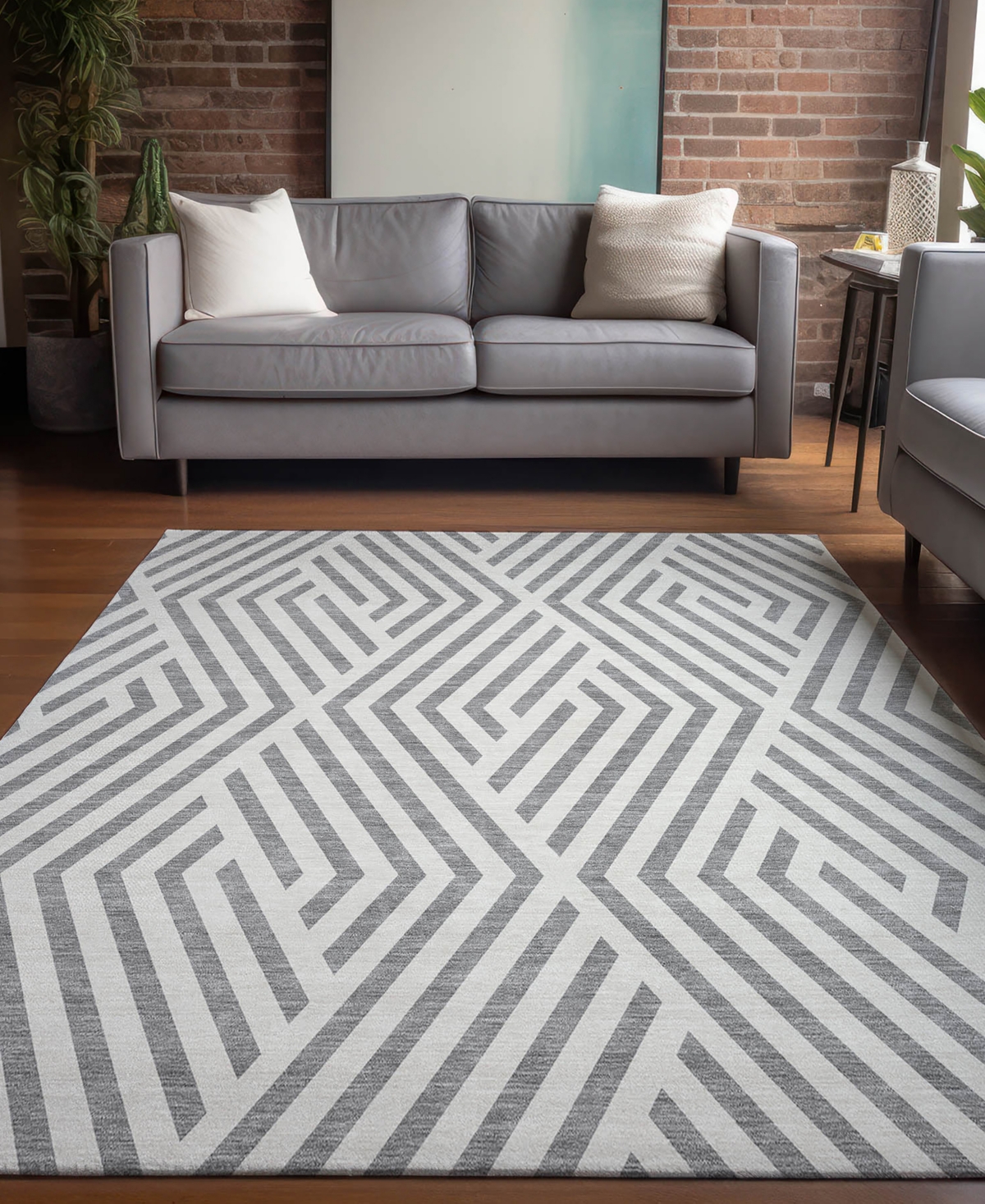 Addison Chantille Machine Washable Acn550 9'x12' Area Rug In Gray