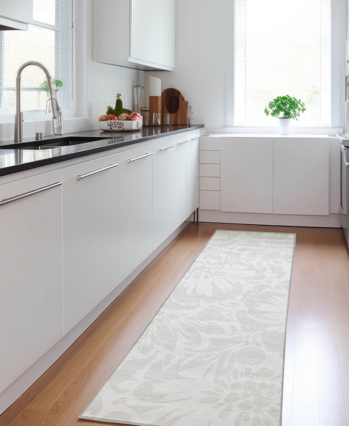 Addison Chantille Machine Washable Acn551 2'3x7'6 Runner Area Rug In Ivory