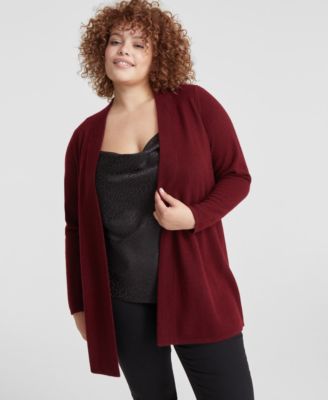 Charter Club - Plus Size 100% Cashmere Duster Cardigan, Created for Macy's