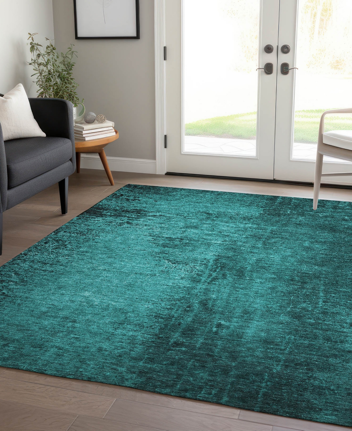 Addison Chantille Machine Washable Acn554 2'6x3'10 Area Rug In Ocean