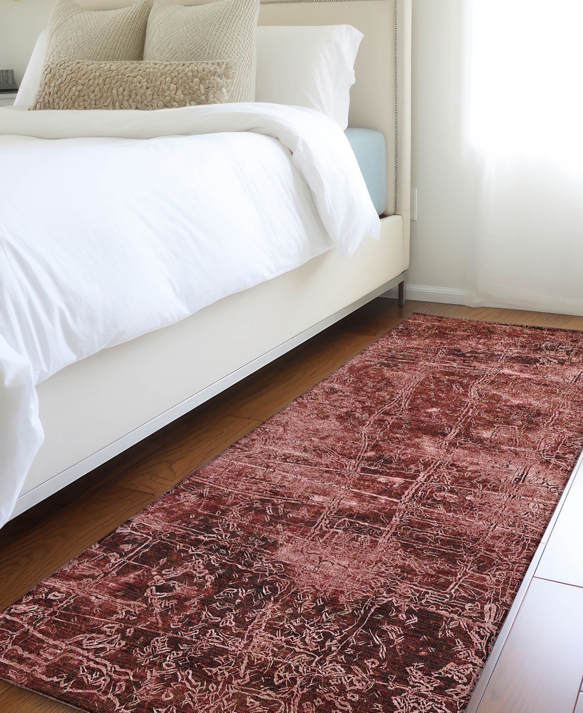 Addison Chantille Machine Washable Acn559 2'3x7'6 Runner Area Rug In Cherry