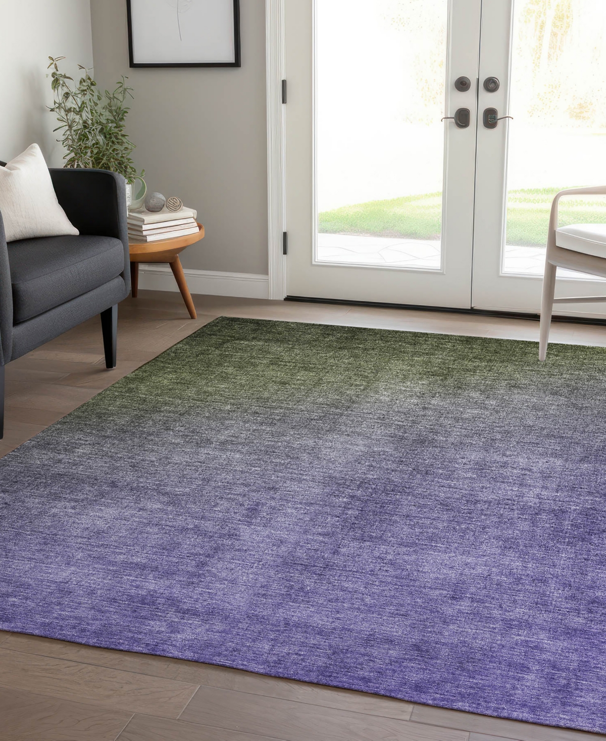 Addison Chantille Machine Washable Acn569 9'x12' Area Rug In Olive
