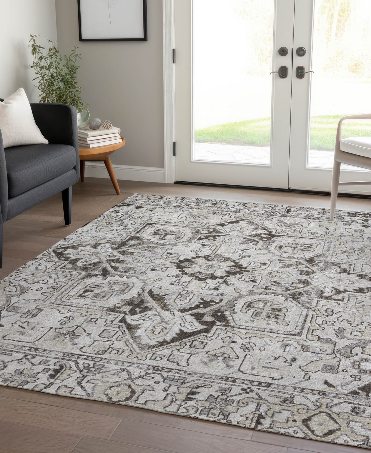 Addison Chantille Machine Washable Acn570 3'x5' Area Rug In Ivory
