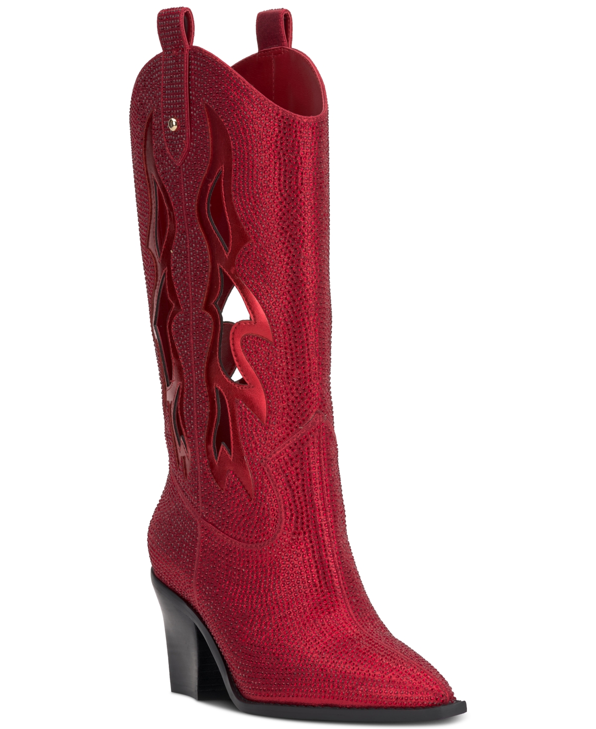 Jessica Simpson Women's Ginika Rhinestone Chop-Out Knee-High Cowboy Boots