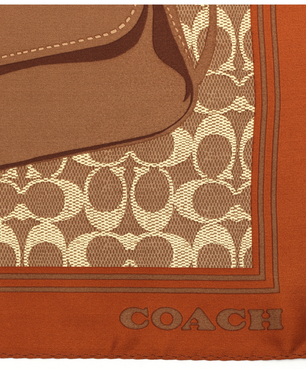 Coach 35" Tabby Silk Square Scarf