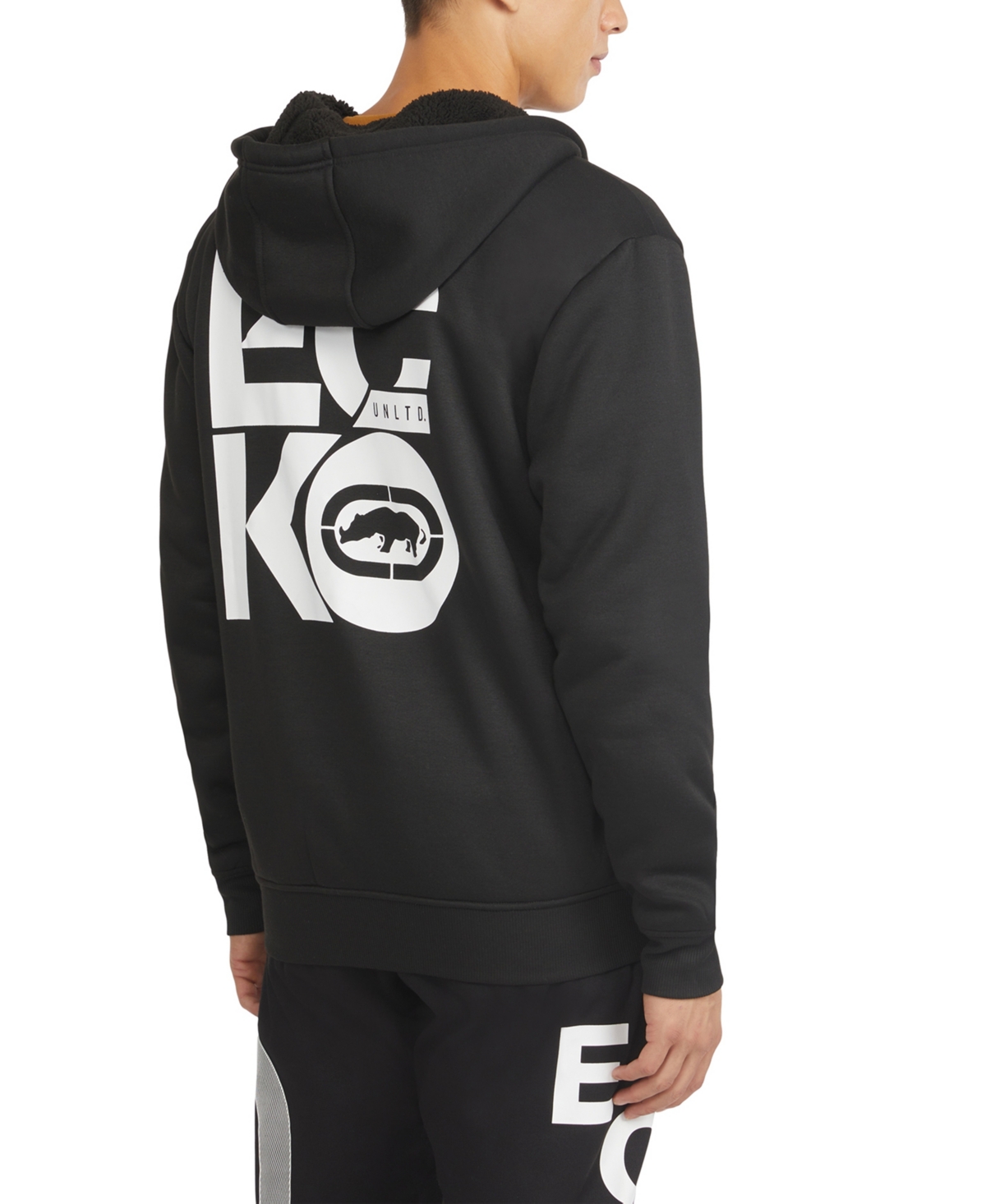 Shop Ecko Unltd Ecko Men's Pioneer Sherpa Hoodie In Black