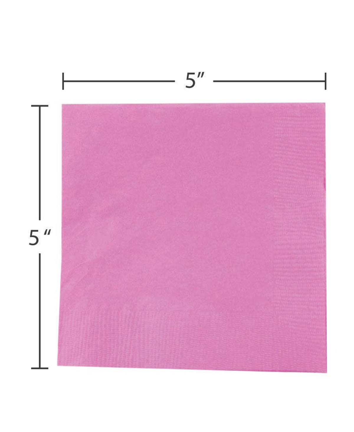 Jam Paper Small Beverage Napkins - - 40 Per Pack - Fuchsia Paper Napkins